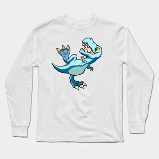 Cute Blue Dino Long Sleeve T-Shirt